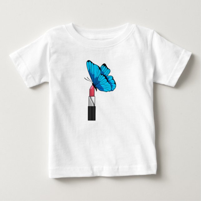 Butterfly with Lipstick Baby T-Shirt (Front)