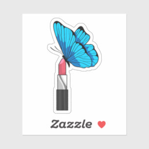 Butterfly with Lipstick Sticker