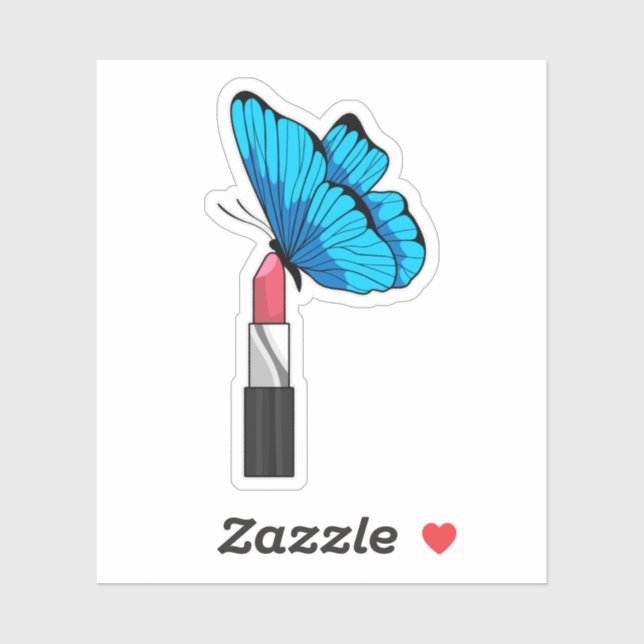 Butterfly with Lipstick Sticker (Sheet)