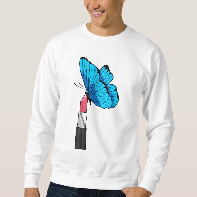 Butterfly with Lipstick Sweatshirt (Front)