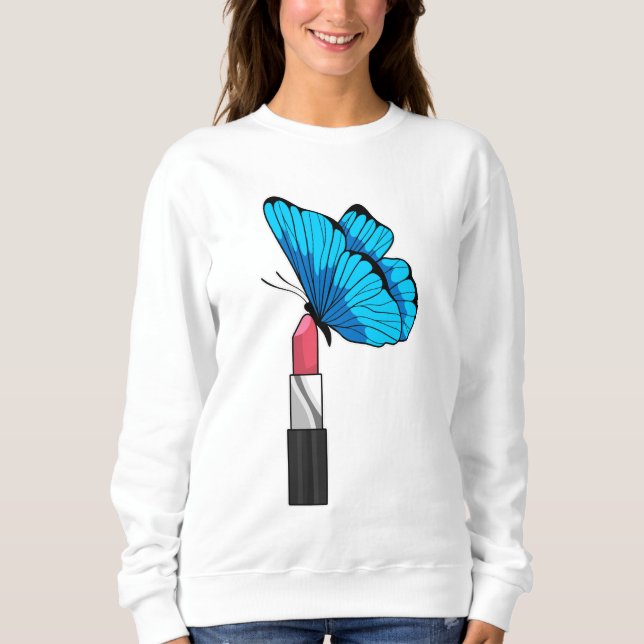 Butterfly with Lipstick Sweatshirt (Front)