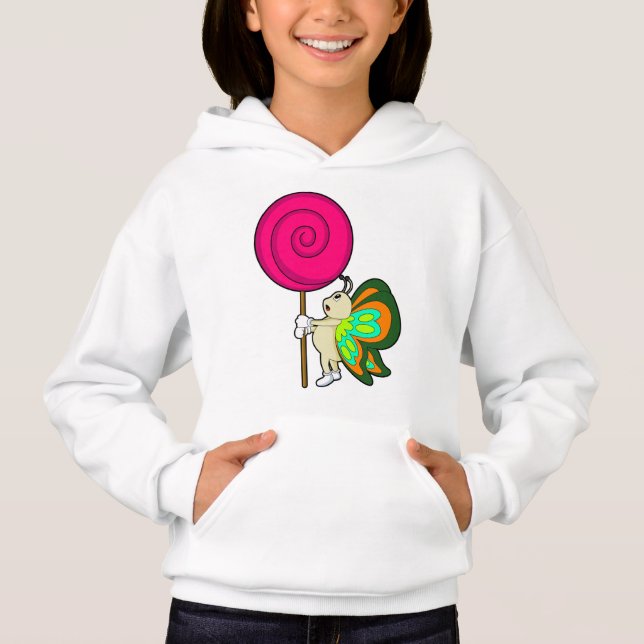 Butterfly with Lollipop Hoodie (Front)