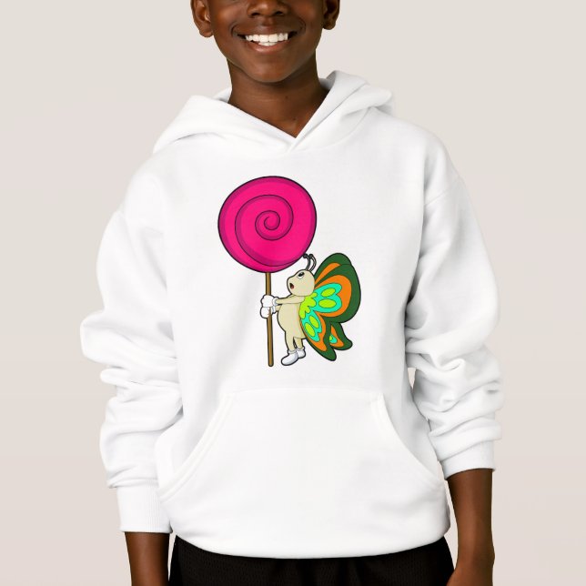 Butterfly with Lollipop Hoodie (Front)