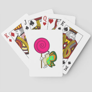 Butterfly with Lollipop Poker Cards