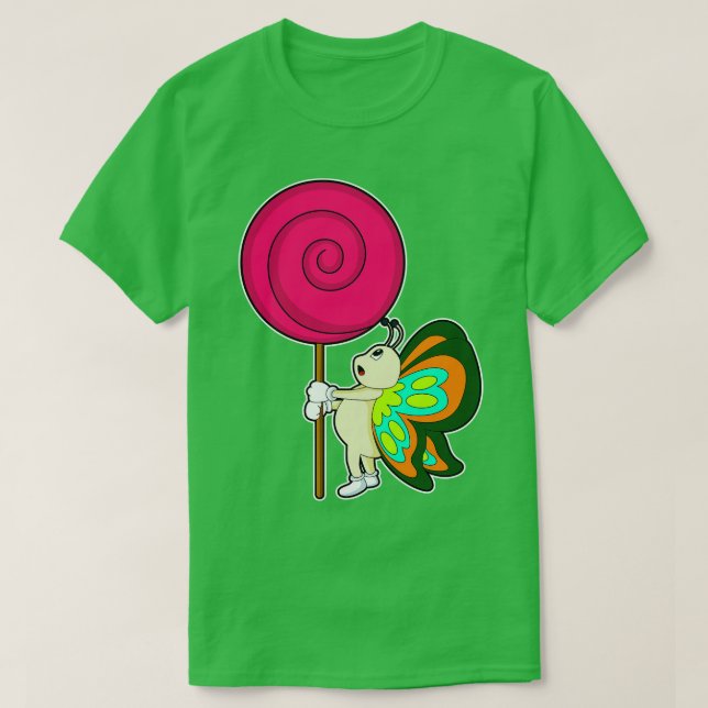 Butterfly with Lollipop T-Shirt (Design Front)