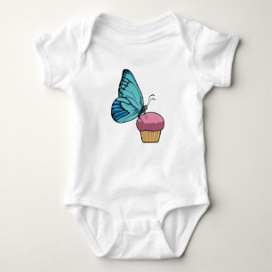 Butterfly with Muffin Baby Bodysuit