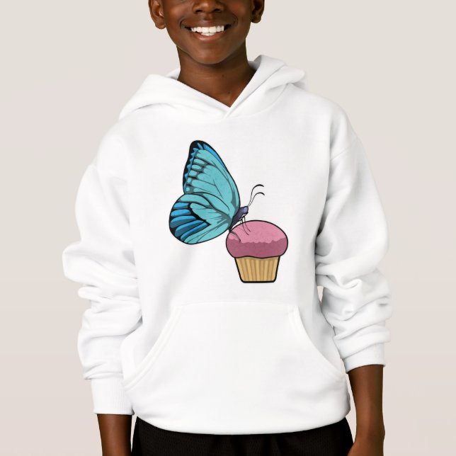 Butterfly with Muffin Hoodie (Front)