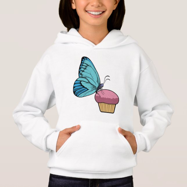 Butterfly with Muffin Hoodie (Front)
