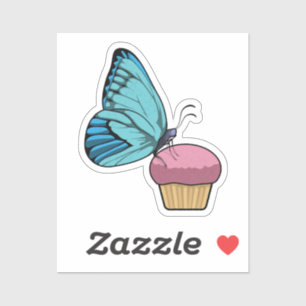 Butterfly with Muffin Sticker