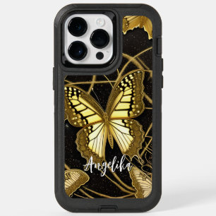 Butterfly with Personalized Name OtterBox iPhone 14 Pro Max Case
