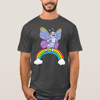Butterfly with Rainbow and Clouds T-Shirt