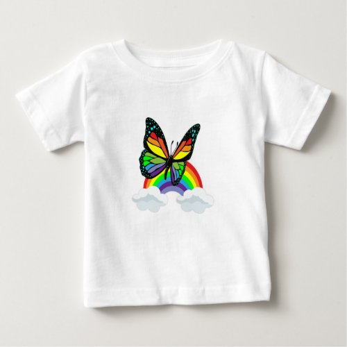 Butterfly with Rainbow Baby T_Shirt