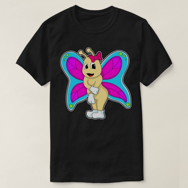 Butterfly with Ribbon T-Shirt (Design Front)