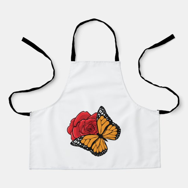 Butterfly with Rose Apron (Front)