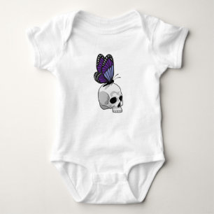 Butterfly with Skull Baby Bodysuit