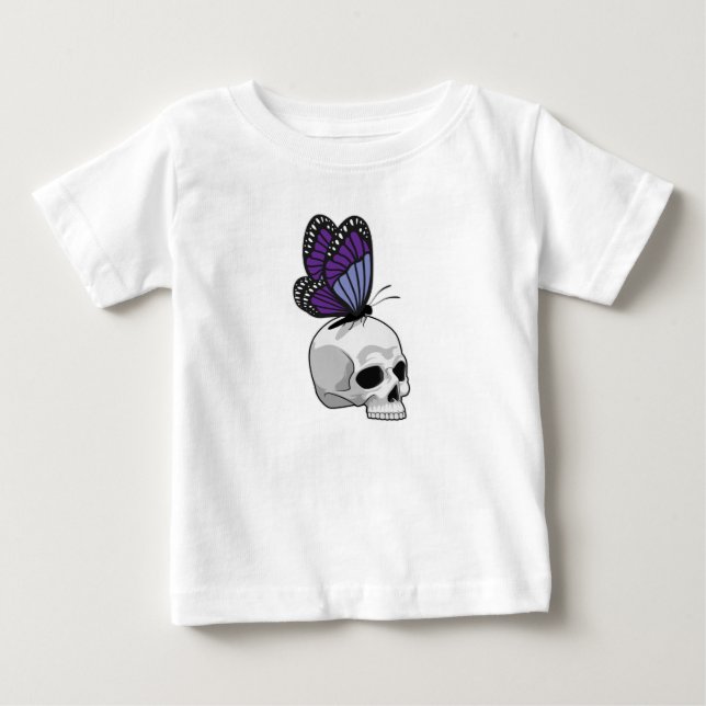 Butterfly with Skull Baby T-Shirt (Front)
