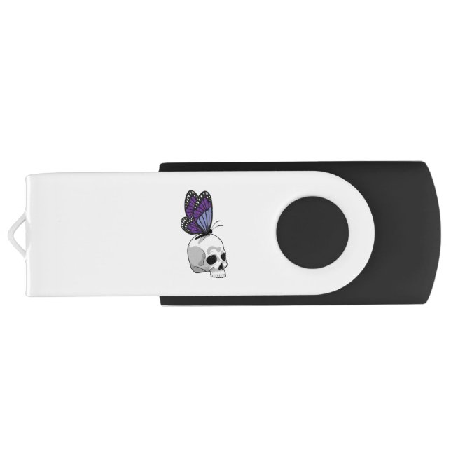 Butterfly with Skull Flash Drive (Back)