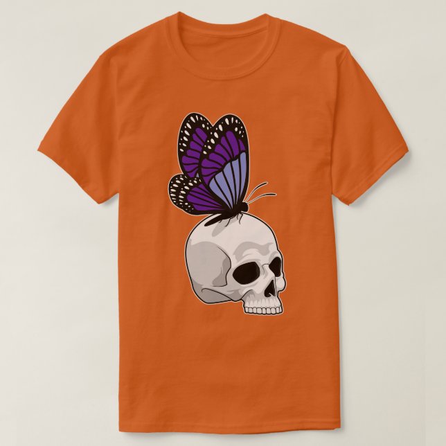 Butterfly with Skull T-Shirt (Design Front)