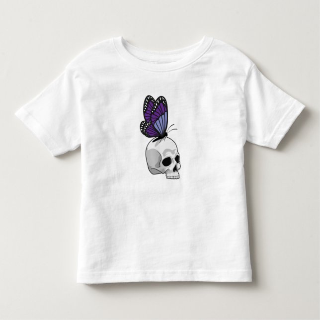 Butterfly with Skull Toddler T-shirt (Front)