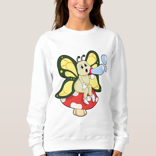 Butterfly with Soap bubbles Sweatshirt (Front)
