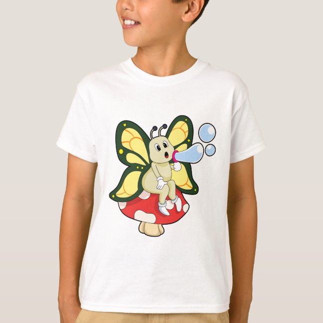 Butterfly with Soap bubbles T-Shirt (Front)