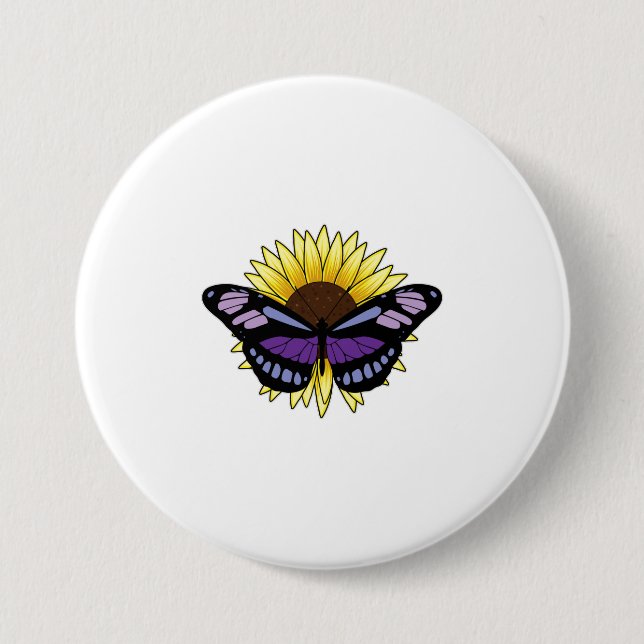 Butterfly with Sunflower Button (Front)