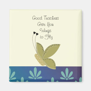 Butterfly with Teacher Saying Magnet