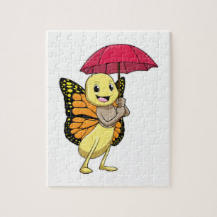 Butterfly with Umbrella Jigsaw Puzzle