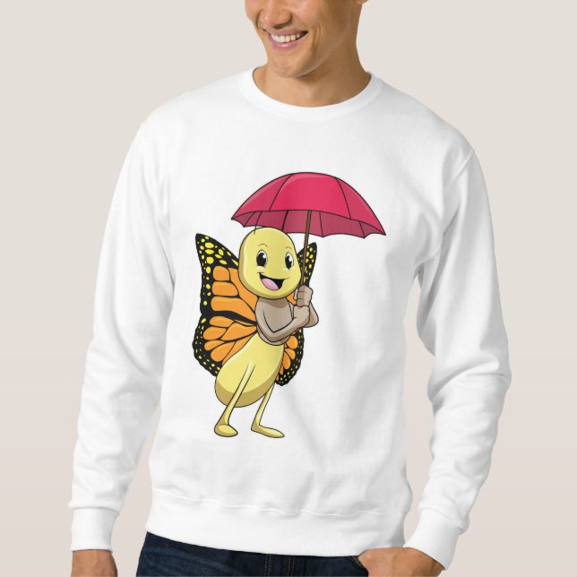 Butterfly with Umbrella Sweatshirt (Front)