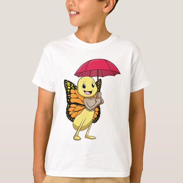 Butterfly with Umbrella T-Shirt (Front)