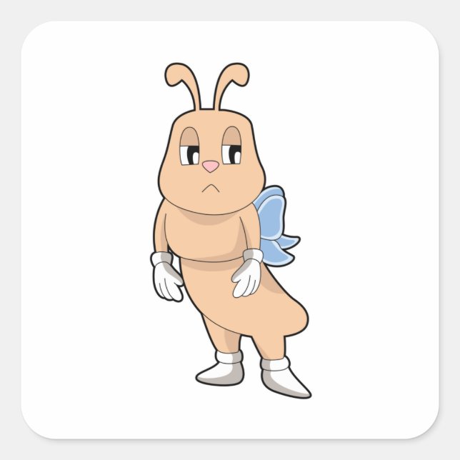 Butterfly without Wings Square Sticker (Front)