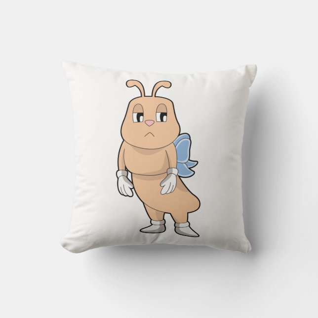Butterfly without Wings Throw Pillow (Front)