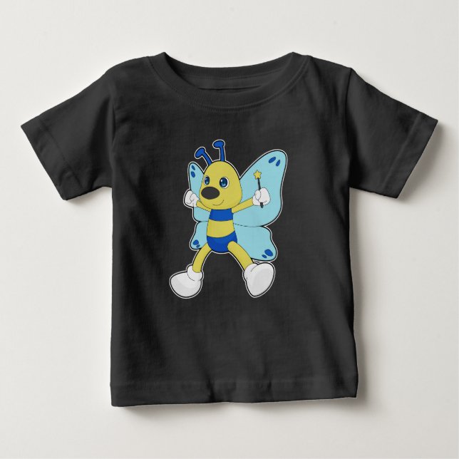 Butterfly Wizard Magic wand Baby T-Shirt (Front)