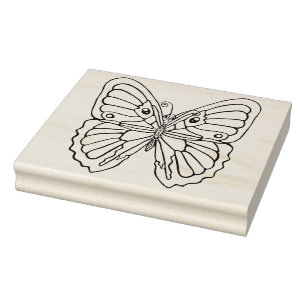 BUTTERFLY Wood Art Stamp