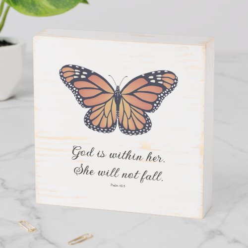 Butterfly wood sign God is within her