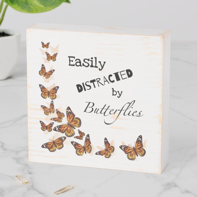 Butterfly wood sign Monarch Butterfly gifts (In Situ Horizontal)