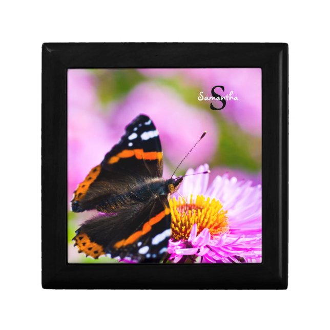 Butterfly Wooden jewellery keepsake box (Front)
