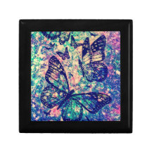 Butterfly Wooden Jewelry keepsake box