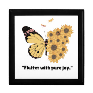 Butterfly Wooden Jewelry Keepsake Box