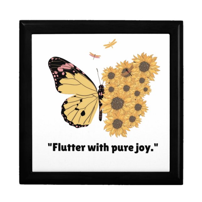  Butterfly Wooden Jewelry Keepsake Box (Front)