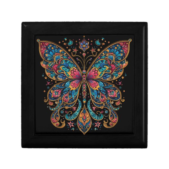 Butterfly Wooden Jewelry Keepsake Box (Front)