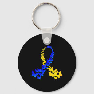 Butterfly World Down Syndrome Day Women Kids  Keychain