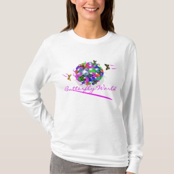 Butterfly World Hoody W/bayside Images Logo Fitted by Baysideimages at Zazzle