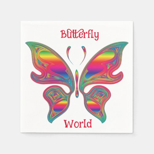  Butterfly World Paper Napkin