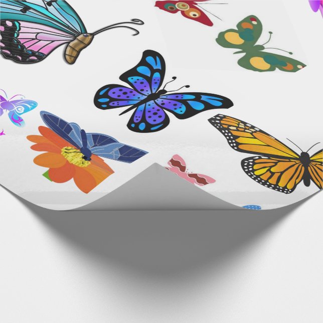 Butterfly wrapping paper (Corner)