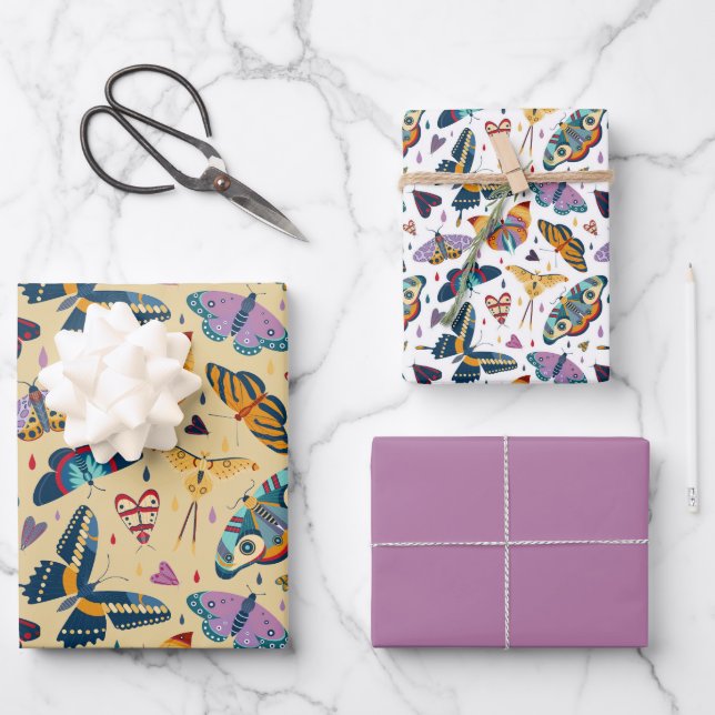 Butterfly Wrapping Paper, Insect Gift Wrap (Front)