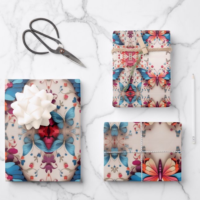 Butterfly Wrapping Paper Sheets (Front)