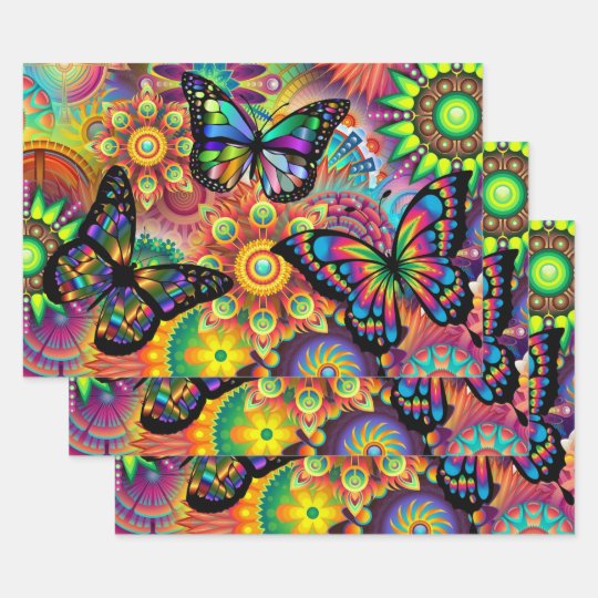 Butterfly Wrapping Paper Sheets | Zazzle.com