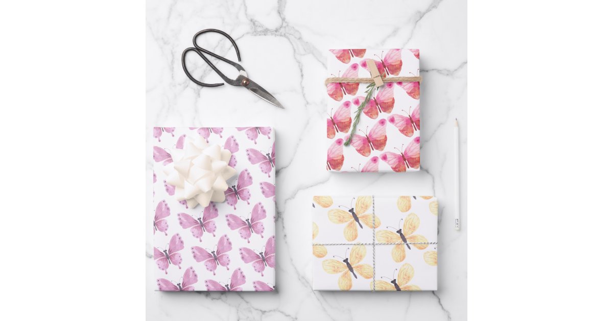 Butterfly Wrapping Paper Sheets | Zazzle