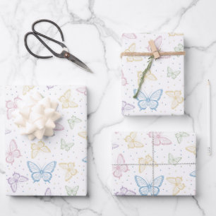 Butterfly Wrapping Paper Sheets